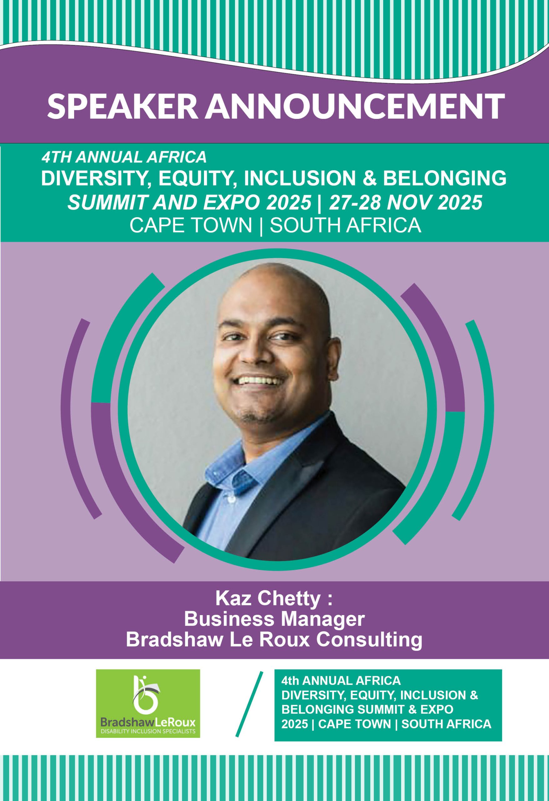Bradshaw LeRoux 4th Annual Africa - Diversity, Equity and Inclusion Summit with Kaz Chetty - 27-28 November 2025